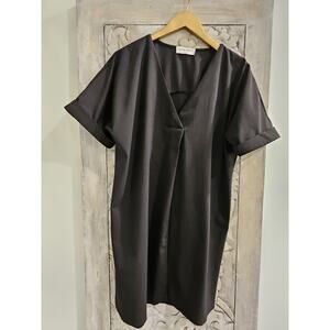 Shoe Fly Black Shirt Dress Cuffed Womens Size S No Wrinkle Small Relaxed Fit